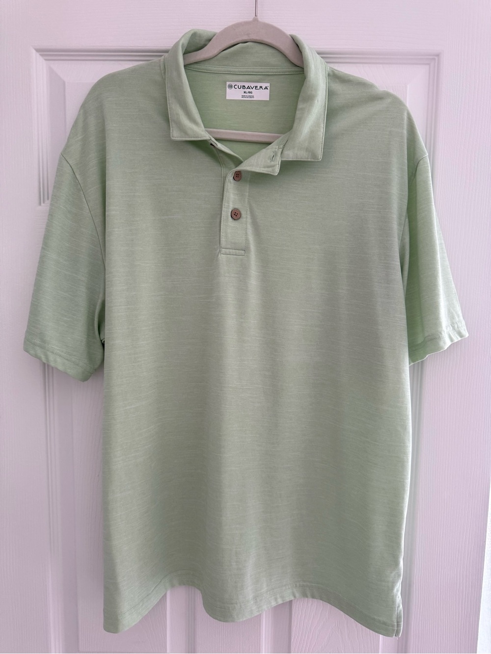 Cubavera Men's Light Green Short Sleeve Polo